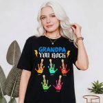 Grandpa You Rock Personalized Guitar Handprint Custom Shirt3.png