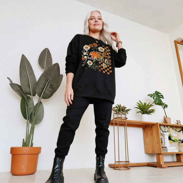 Love Grandma Life Pumpkin Floral Fall Sweatshirt for Women2.png
