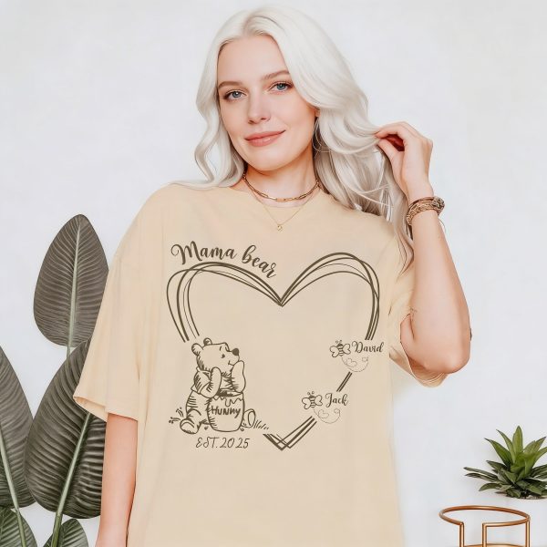 Mama Bear Personalized T Shirt Custom Name Heart Design Est 2025.jpeg