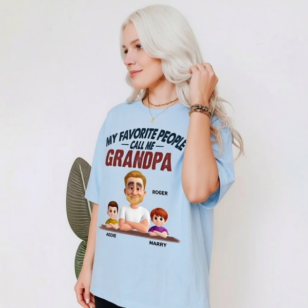 My Favorite People Call Me Grandpa Custom Family T Shirt Gift2.png