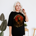 Papas Wolf Pack Family T Shirt Personalized Gift for Dad and Kids.png