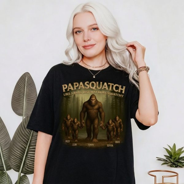 Papasquatch Like A Papa Just Way More Squatchy Family T Shirt.jpeg