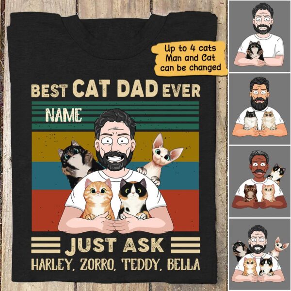 customizable best cat dad ever shirt with up to four cats design 1.jpg